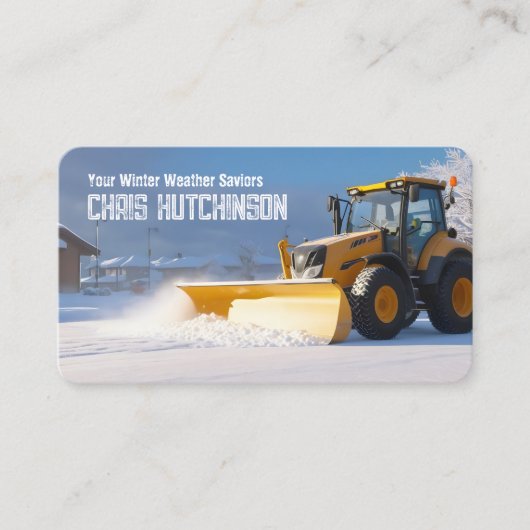 Schneepflug Visitenkarte (Vorderseite)