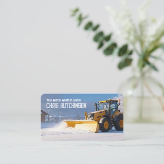 Schneepflug Visitenkarte (Stehend Vorderseite)
