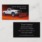 Schneepflug Visitenkarte (Vorne/Hinten)