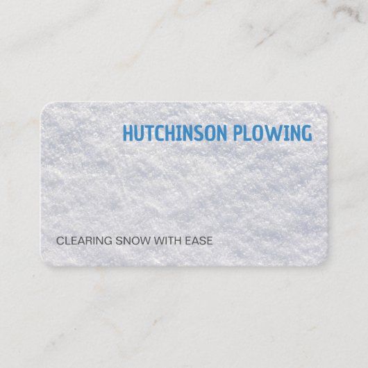 Schneepflug Visitenkarte (Vorderseite)