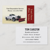 Schneepflug Visitenkarte (Vorne/Hinten)