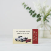 Schneepflug Visitenkarte (Stehend Vorderseite)