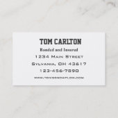 Schneepflug Visitenkarte (Rückseite)