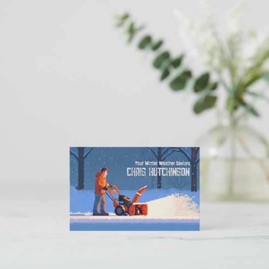 Schneepflug Visitenkarte (Stehend Vorderseite)