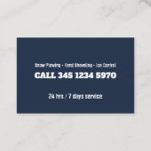 Schneepflug Visitenkarte (Rückseite)