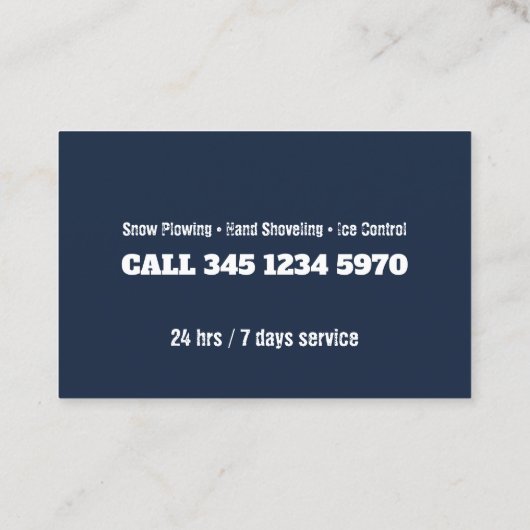 Schneepflug Visitenkarte (Rückseite)