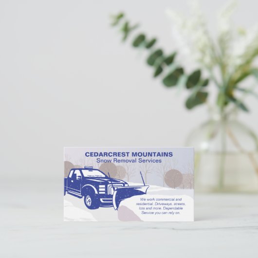 Schneepflug Visitenkarte (Stehend Vorderseite)