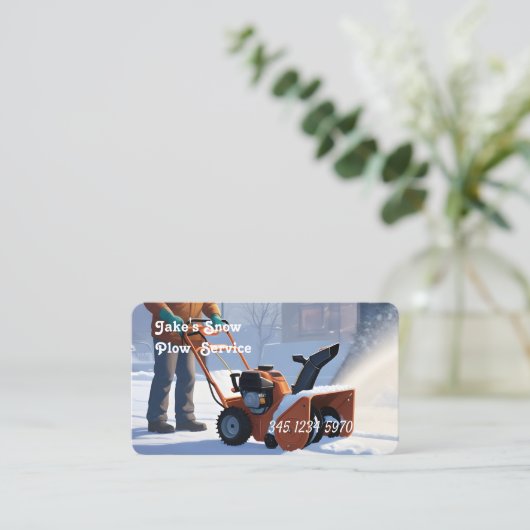 Schneepflug Visitenkarte (Stehend Vorderseite)