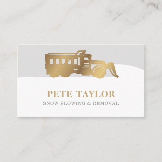 Schneepflug Visitenkarte (Vorderseite)