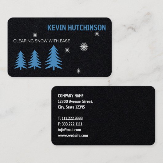 Schneepflügen Visitenkarte (Vorne/Hinten)