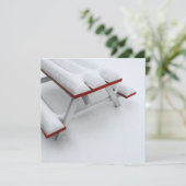 Schneepiknick Einladung (Stehend Vorderseite)