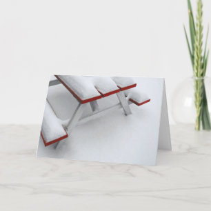 Schneepiknick Feiertagskarte