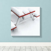 Schneepiknick Leinwanddruck (Insitu (Holzboden))