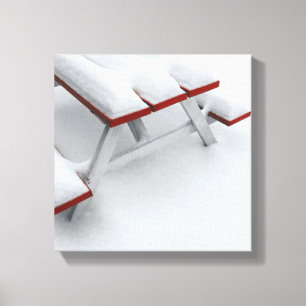 Schneepiknick Leinwanddruck