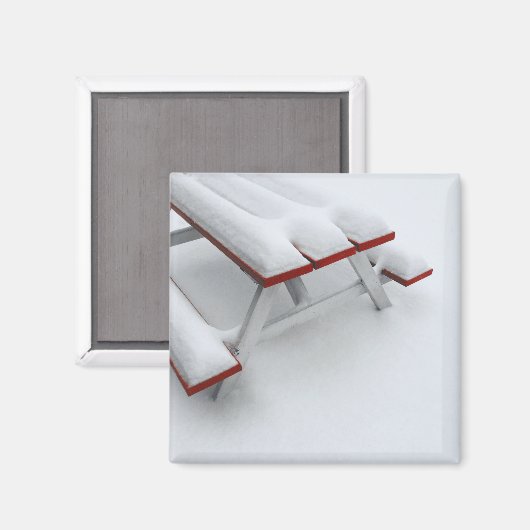 Schneepiknick Magnet (Vorderseite/Rückseite)