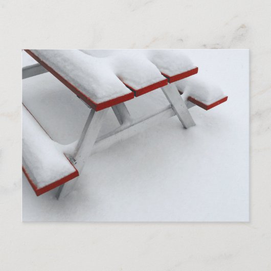 Schneepiknick Postkarte (Vorderseite)