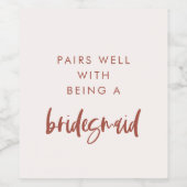 Schneepinken Paare gut mit einem Brückengehilfin Weinetikett (Einzelnes Label)