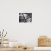 Schneepinsel Schwarz-weiße Natur drucken Poster (Küche)