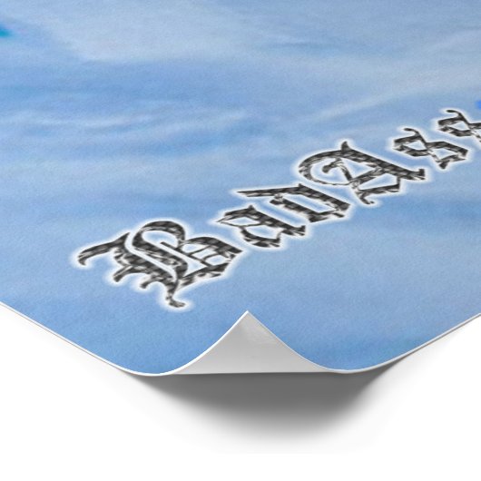 Schneeplakat Boarding Poster (Ecke)