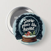 Schneeplatz wie Zuhause Button (Vorne & Hinten)
