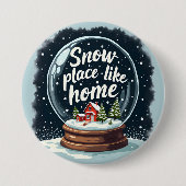 Schneeplatz wie Zuhause Button (Vorderseite)