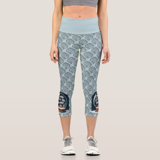 Schneeplatz wie Zuhause Capri Leggings (Vorderseite)