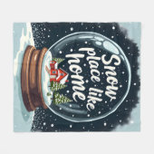 Schneeplatz wie Zuhause Fleecedecke (Vorderseite (Horizontal))