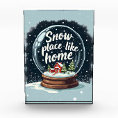 Schneeplatz wie Zuhause Fotoblock (Vorderseite)