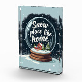 Schneeplatz wie Zuhause Fotoblock (Rechts)
