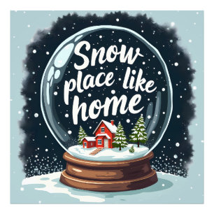 Schneeplatz wie Zuhause Fotodruck