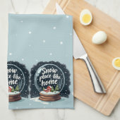 Schneeplatz wie Zuhause Geschirrtuch (Viertel Falte)