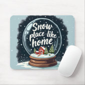 Schneeplatz wie Zuhause Mousepad (Mit Mouse)