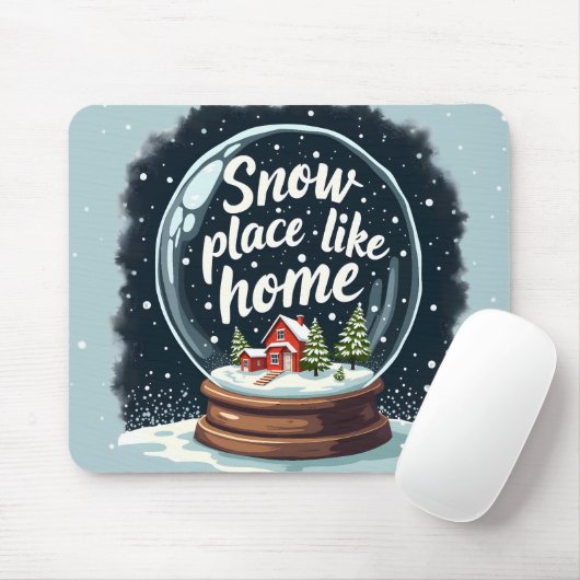 Schneeplatz wie Zuhause Mousepad (Mit Mouse)