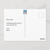 Schneepostkarte vom Bergtal Postkarte (Rückseite)