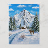 Schneepostkarte vom Bergtal Postkarte (Vorderseite)