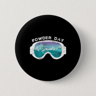 Schneepowder Day Snowboarden Mountain Sport Button