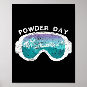 Schneepowder Day Snowboarden Mountain Sport Poster