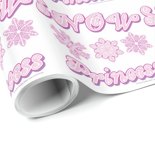 Schneeprinzess Geschenkpapier (Rolleneckpunkt)