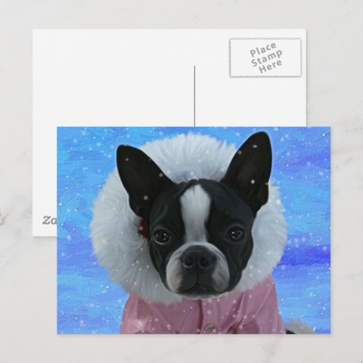 Schneeprinzess Postkarte (Vorne/Hinten)