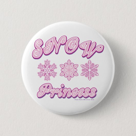 Schneeprinzessin auf Dunkelheit Button (Vorderseite)