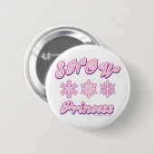 Schneeprinzessin auf Dunkelheit Button (Vorne & Hinten)