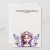 Schneeprinzessin Rosa Fee magisch verzaubert Winte Einladung (Rückseite)