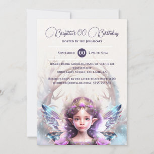 Schneeprinzessin Rosa Fee magisch verzaubert Winte Einladung