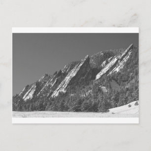 Schneepulver gegossene Flatironen Boulder CO BW Postkarte