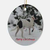 Schneepunkt Rio Keramik Ornament (Links)