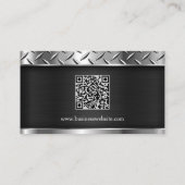 Schneeräumdienst QR-Code Metallisch Visitenkarte (Rückseite)