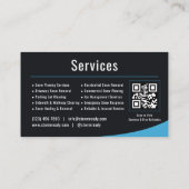 Schneeräumdienst QR Code Professional Visitenkarte (Rückseite)