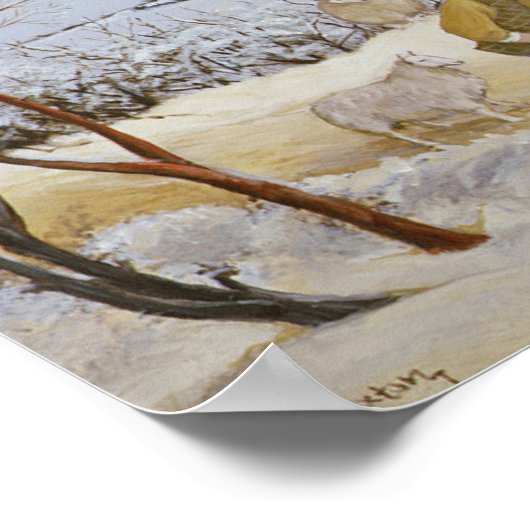 Schneeräumen Poster (Ecke)