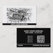 *~* Schneeraumpflug Patriotischer LKW AP74 Visitenkarte (Vorne/Hinten)