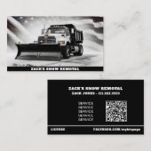 *~* Schneeraumtransporter AP74 US-Flagge Schwarz-w Visitenkarte (Vorne/Hinten)